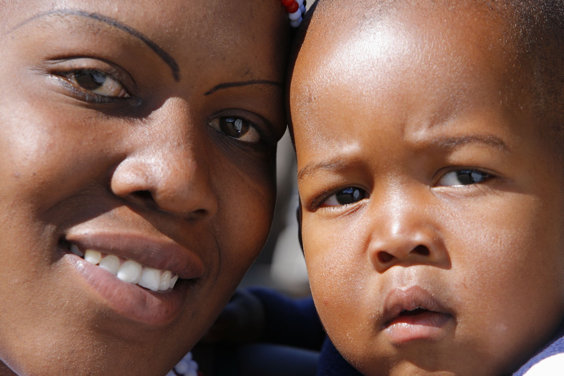 Zulu woman and child