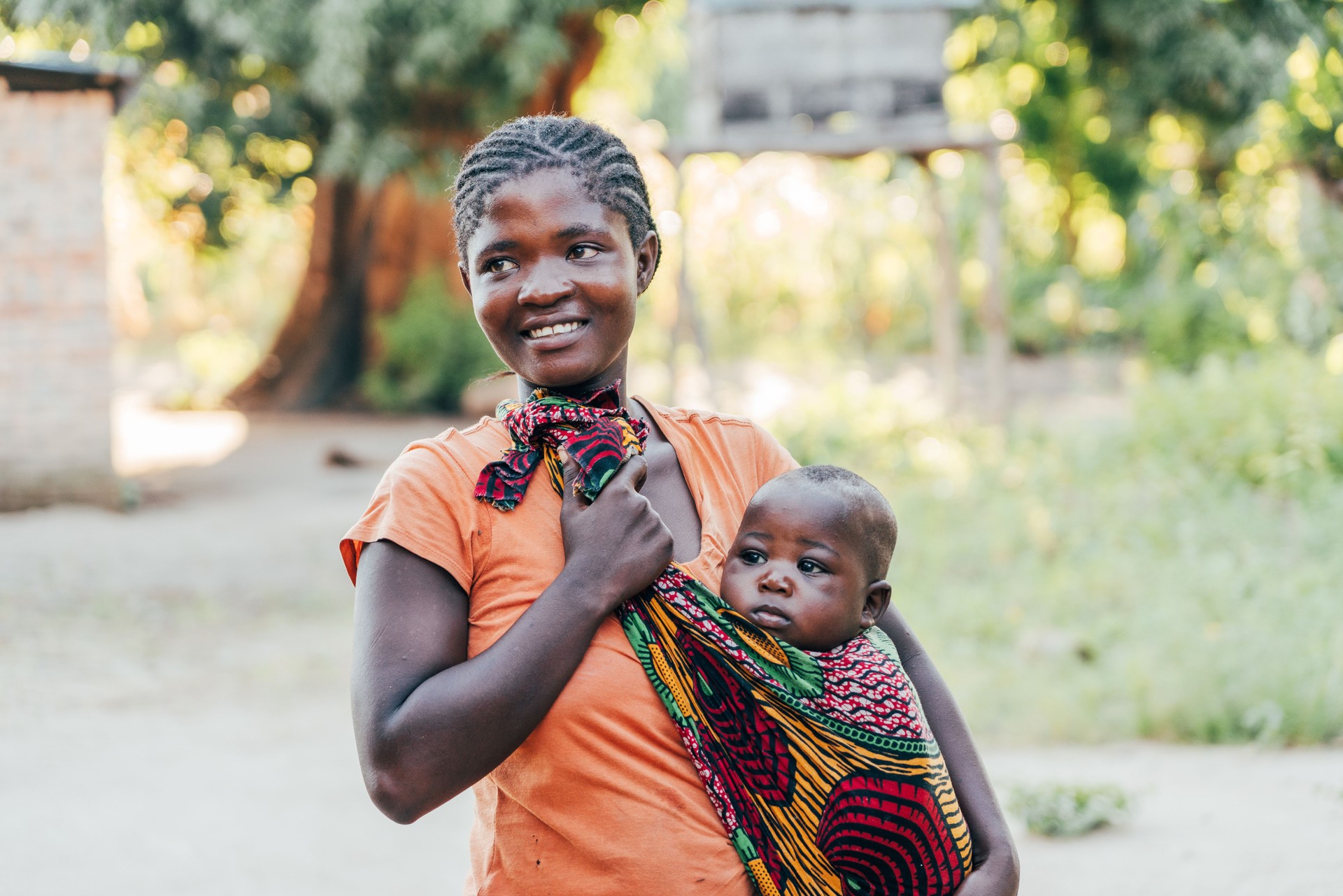 African Mother with Baby Son